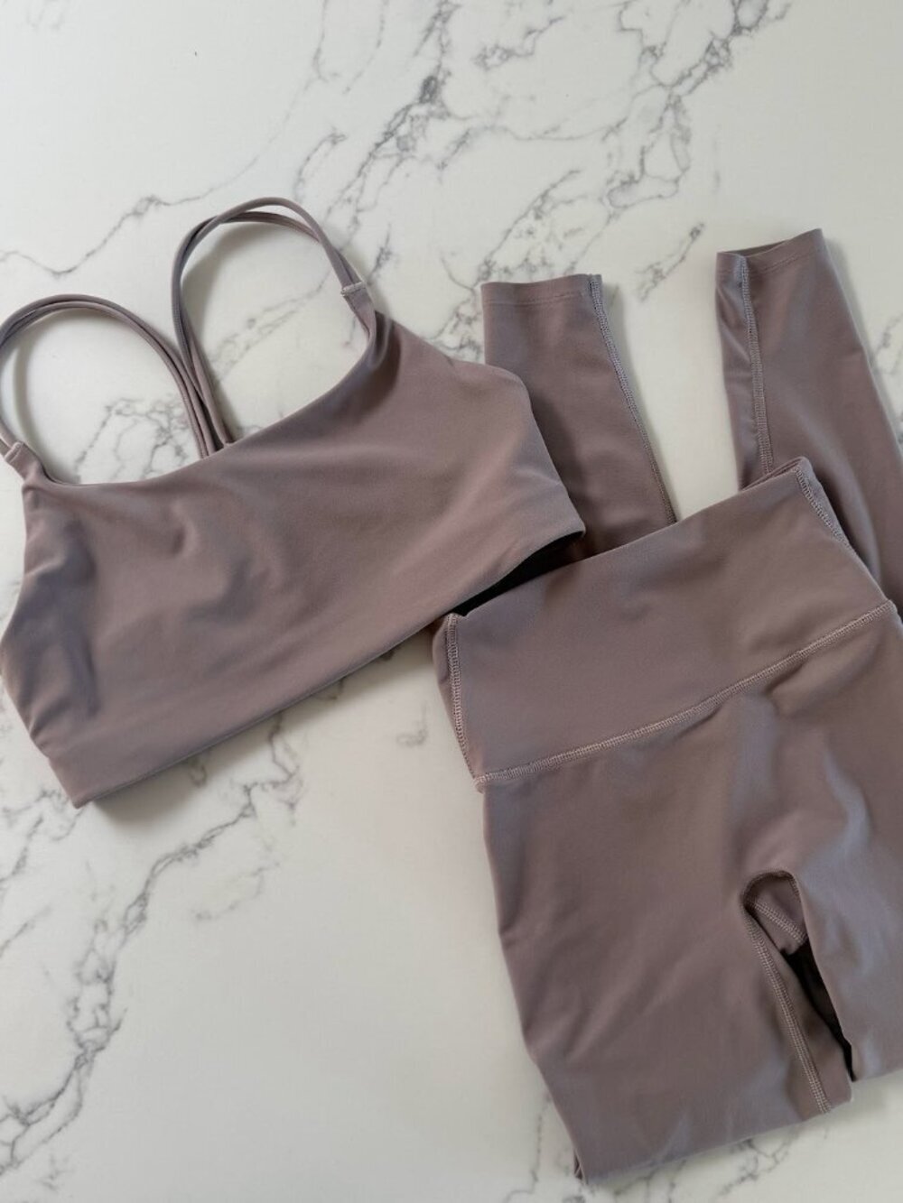 Spanx OnForm Active Sports Bra & Leggings Workout SET - Smoke - Size S/M